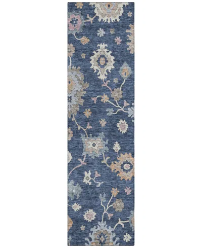 Addison Chantille Machine Washable Acn1218 2'3"x7'6" Runner Area Rug In Navy