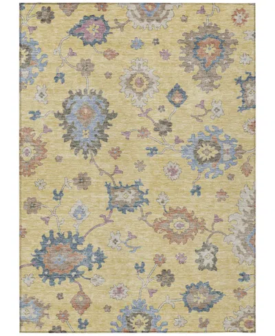 Addison Chantille Machine Washable Acn1218 3'x5' Area Rug In Gold