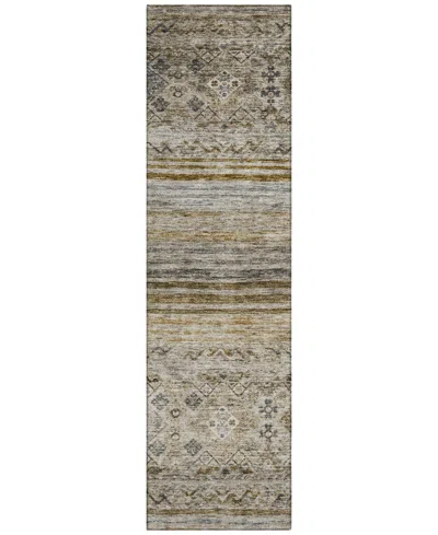 Addison Chantille Machine Washable Acn1219 2'3"x7'6" Runner Area Rug In Brown