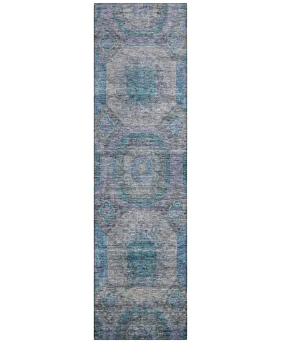 Addison Chantille Machine Washable Acn1221 2'3"x7'6" Runner Area Rug In Blue