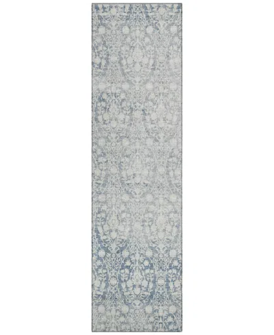 Addison Chantille Machine Washable Acn1231 2'3"x7'6" Runner Area Rug In Blue