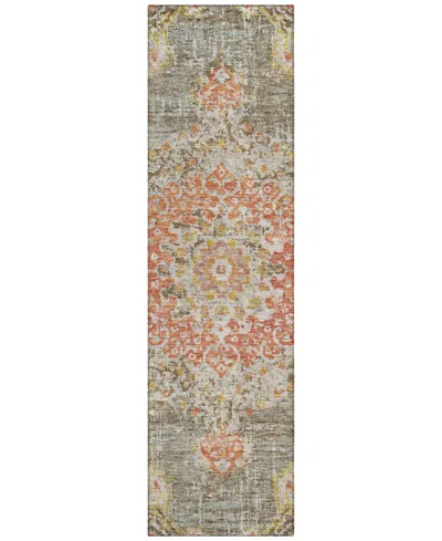 Addison Chantille Machine Washable Acn1236 2'3"x7'6" Runner Area Rug In Brown