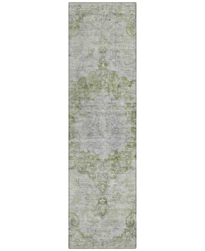 Addison Chantille Machine Washable Acn1238 2'3"x7'6" Runner Area Rug In Green