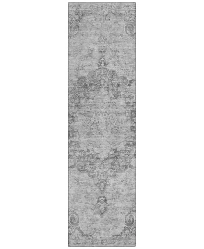Addison Chantille Machine Washable Acn1238 2'3"x7'6" Runner Area Rug In Silver