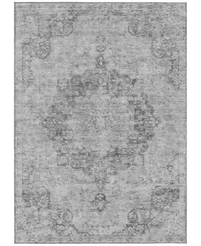 Addison Chantille Machine Washable Acn1238 8'x10' Area Rug In Silver