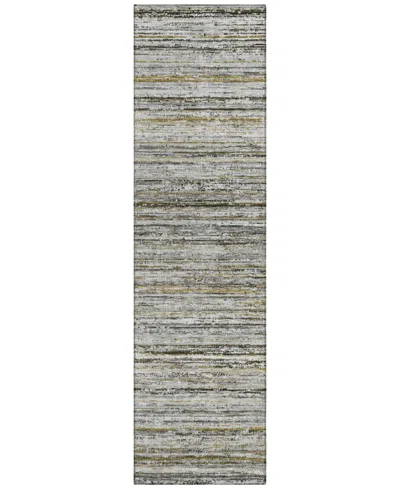 Addison Chantille Machine Washable Acn1239 2'3"x7'6" Runner Area Rug In Gray