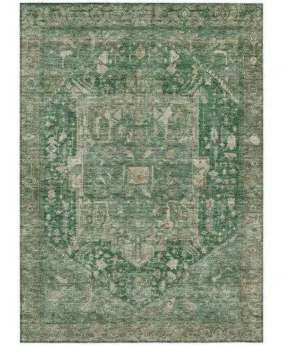 Addison Chantille Machine Washable Acn1240 5'x7'6" Area Rug In Green