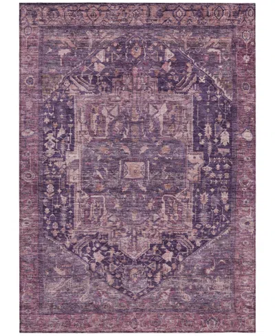 Addison Chantille Machine Washable Acn1240 9'x12' Area Rug In Purple