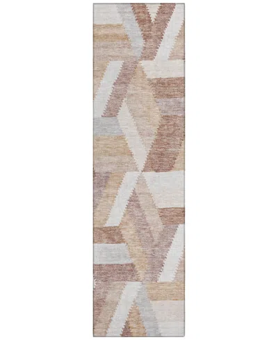 Addison Chantille Machine Washable Acn1241 2'3"x7'6" Runner Area Rug In Brown