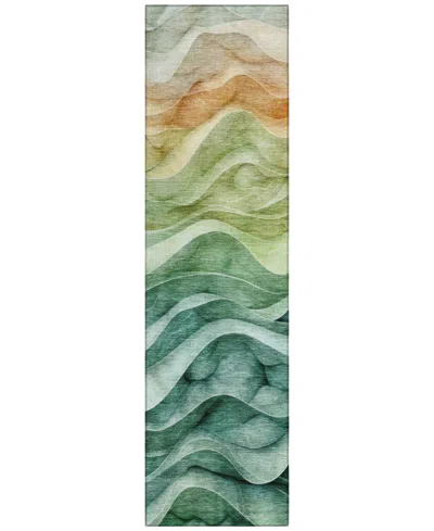 Addison Chantille Machine Washable Acn1242 2'3"x7'6" Runner Area Rug In Blue