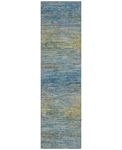 Addison Chantille Machine Washable Acn1267 2'3"x7'6" Runner Area Rug In Blue