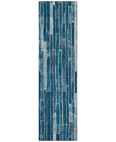 Addison Chantille Machine Washable Acn1301 2'3"x7'6" Runner Area Rug In Blue