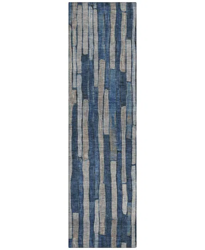 Addison Chantille Machine Washable Acn1304 2'3"x7'6" Runner Area Rug In Blue