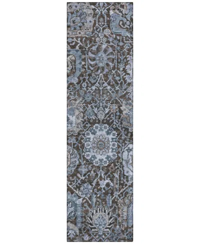 Addison Chantille Machine Washable Acn1320 2'3"x7'6" Runner Area Rug In Blue