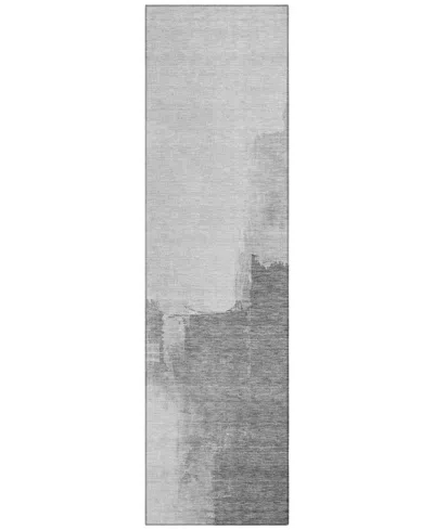 Addison Chantille Machine Washable Acn1337 2'3"x7'6" Runner Area Rug In Silver