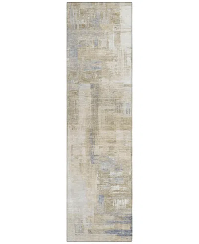 Addison Chantille Machine Washable Acn1340 2'3"x7'6" Runner Area Rug In White