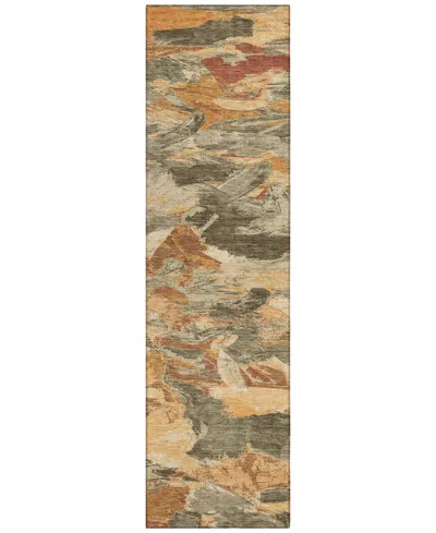 Addison Chantille Machine Washable Acn1345 2'3"x7'6" Runner Area Rug In Brown