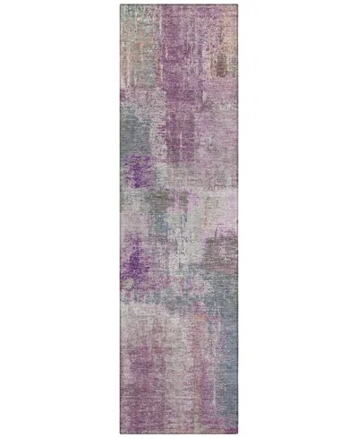 Addison Chantille Machine Washable Acn1357 2'3"x7'6" Runner Area Rug In Purple