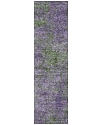 Addison Chantille Machine Washable Acn1361 2'3"x7'6" Runner Area Rug In Purple