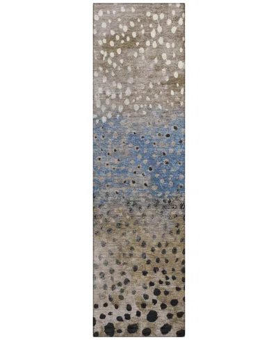 Addison Chantille Machine Washable Acn1369 2'3"x7'6" Runner Area Rug In Brown