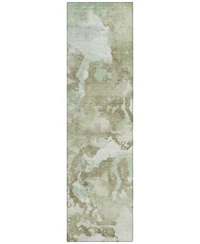 Addison Chantille Machine Washable Acn1381 2'3"x7'6" Runner Area Rug In Green