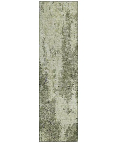 Addison Chantille Machine Washable Acn1389 2'3"x7'6" Runner Area Rug In Green
