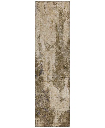Addison Chantille Machine Washable Acn1390 2'3"x7'6" Runner Area Rug In Brown