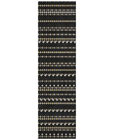 Addison Chantille Machine Washable Acn1409 2'3"x7'6" Runner Area Rug In Black