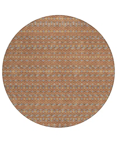 Addison Chantille Machine Washable Acn1416 8'x8' Round Area Rug In Red