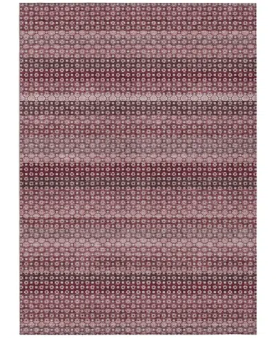 Addison Chantille Machine Washable Acn1421 5'x7'6" Area Rug In Red