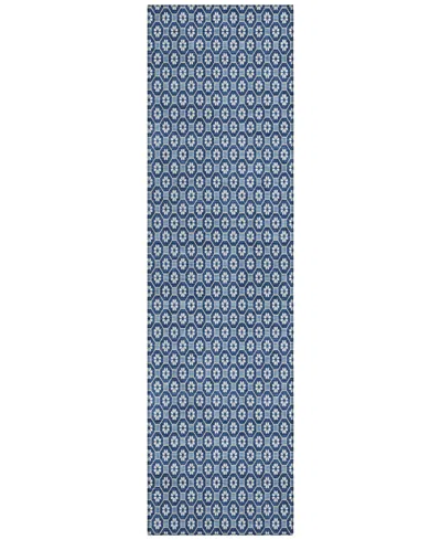 Addison Chantille Machine Washable Acn1430 2'3"x7'6" Runner Area Rug In Blue