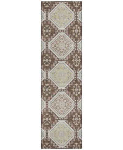 Addison Chantille Machine Washable Acn1444 2'3"x7'6" Runner Area Rug In Brown