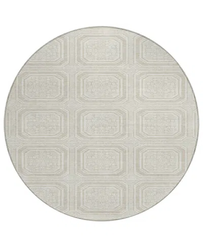 Addison Chantille Machine Washable Acn1451 8'x8' Round Area Rug In Sand