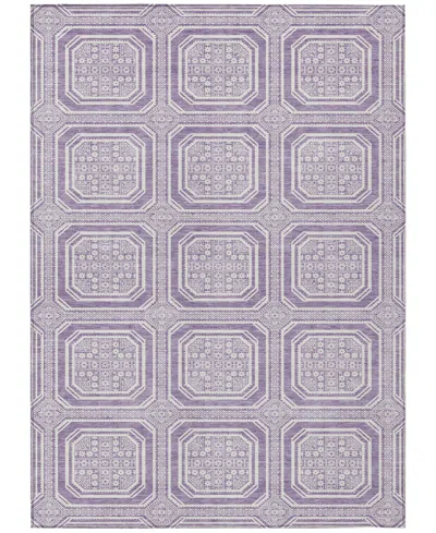 Addison Chantille Machine Washable Acn1457 5'x7'6" Area Rug In Purple