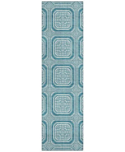 Addison Chantille Machine Washable Acn1463 2'3"x7'6" Runner Area Rug In Blue