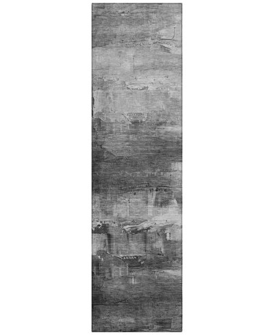 Addison Chantille Machine Washable Acn1475 2'3"x7'6" Runner Area Rug In Gray