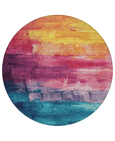 Addison Chantille Machine Washable Acn1477 8'x8' Round Area Rug