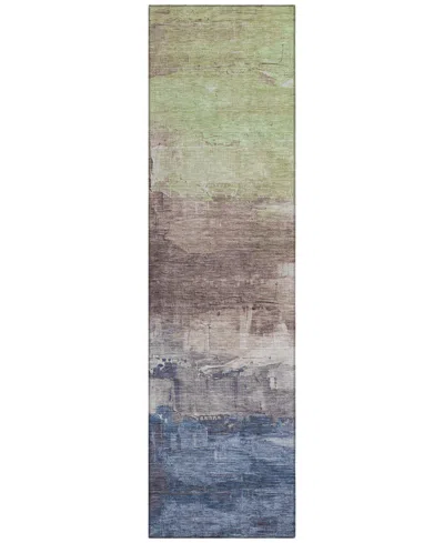 Addison Chantille Machine Washable Acn1478 2'3"x7'6" Runner Area Rug In Brown