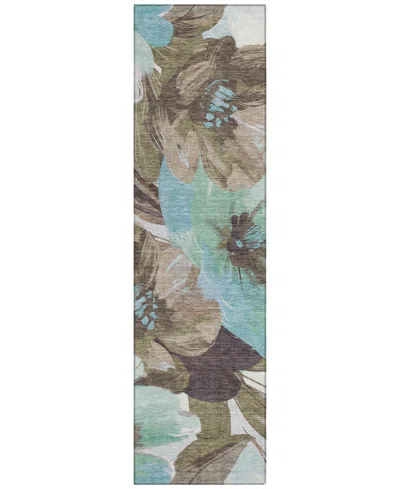 Addison Chantille Machine Washable Acn1487 2'3"x7'6" Runner Area Rug In Brown