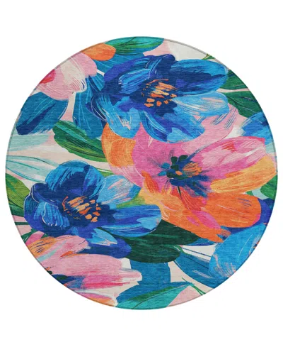 Addison Chantille Machine Washable Acn1488 8'x8' Round Area Rug