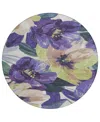 Addison Chantille Machine Washable Acn1490 8'x8' Round Area Rug
