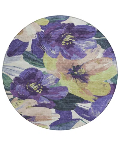 Addison Chantille Machine Washable Acn1490 8'x8' Round Area Rug