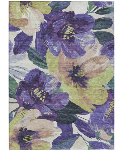 Addison Chantille Machine Washable Acn1490 9'x12' Area Rug In Purple