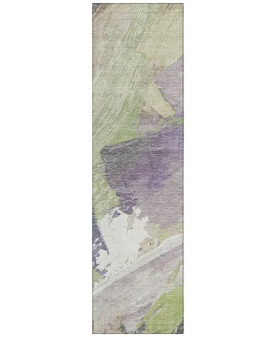 Addison Chantille Machine Washable Acn1511 2'3"x7'6" Runner Area Rug In Green