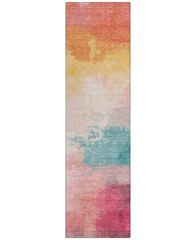 Addison Chantille Machine Washable Acn1520 2'3"x7'6" Runner Area Rug In Pink