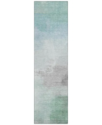 Addison Chantille Machine Washable Acn1521 2'3"x7'6" Runner Area Rug In Green