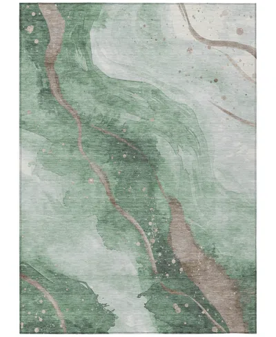 Addison Chantille Machine Washable Acn1530 5'x7'6" Area Rug In Green