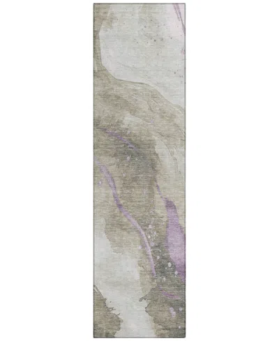 Addison Chantille Machine Washable Acn1534 2'3"x7'6" Runner Area Rug In Brown