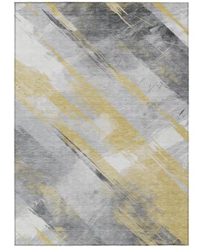 Addison Chantille Machine Washable Acn1536 5'x7'6" Area Rug In Gold