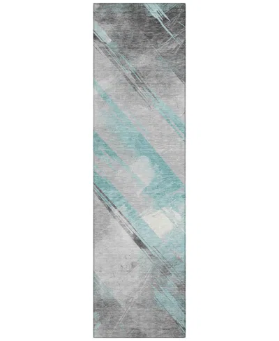 Addison Chantille Machine Washable Acn1540 2'3"x7'6" Runner Area Rug In Blue